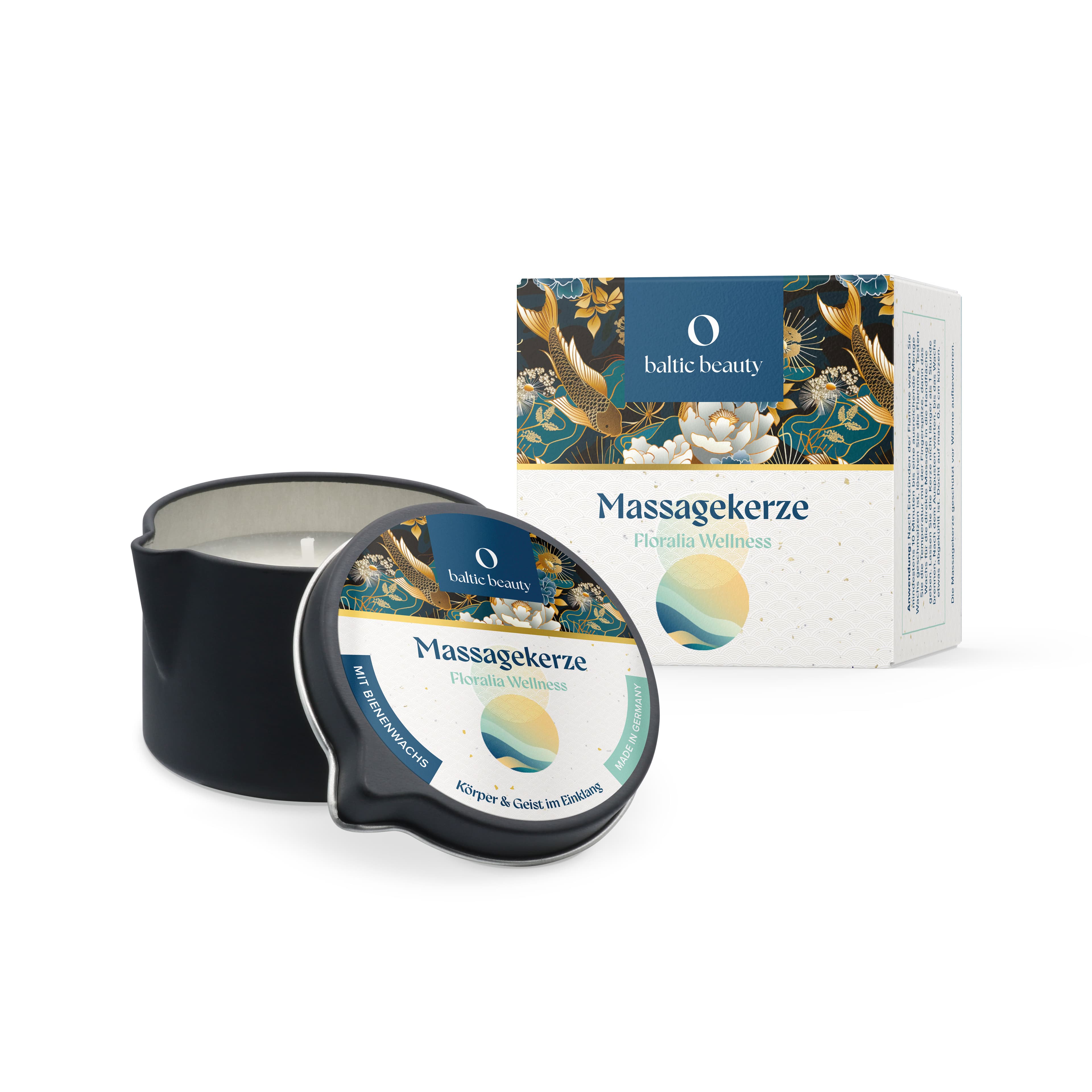 Massagekerze Rosenholz & Magnolie in der Metalldose